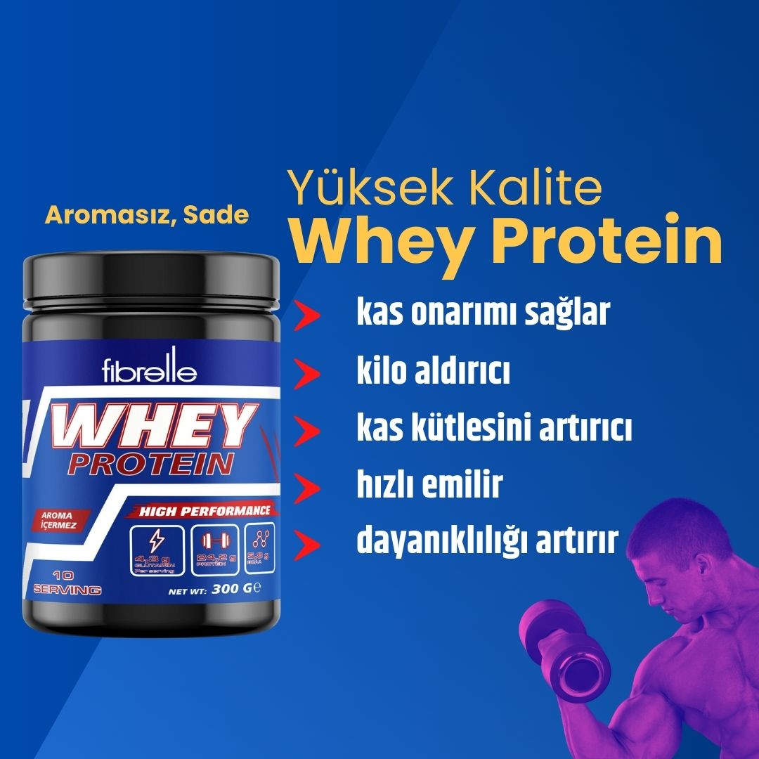 Fibrelle Whey Protein 300 g  ( Aromasız )