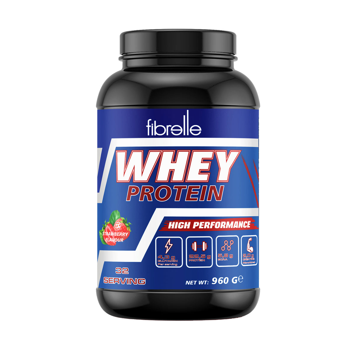 Fibrelle Whey Protein Çilek Aromalı 960 g