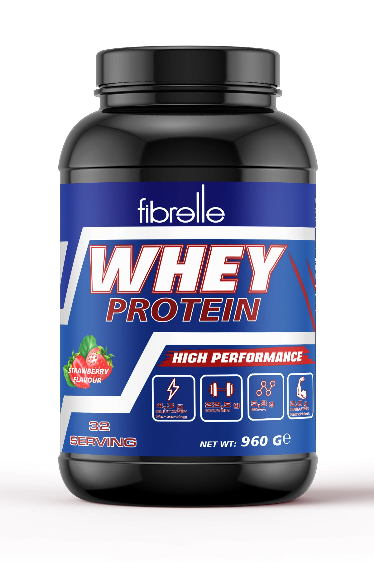 Fibrelle Whey Protein Çilek Aromalı 960 g
