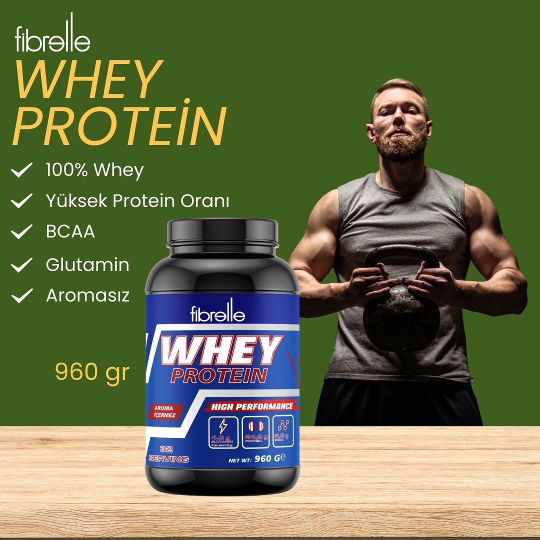 Fibrelle Whey Protein Aromasız 960 g