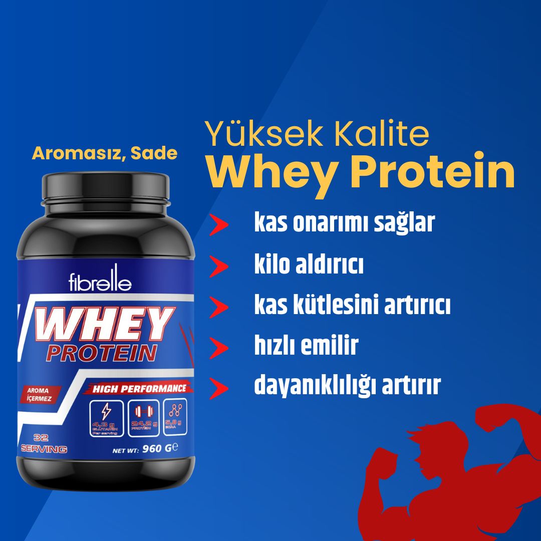 Fibrelle Whey Protein Aromasız 960 g