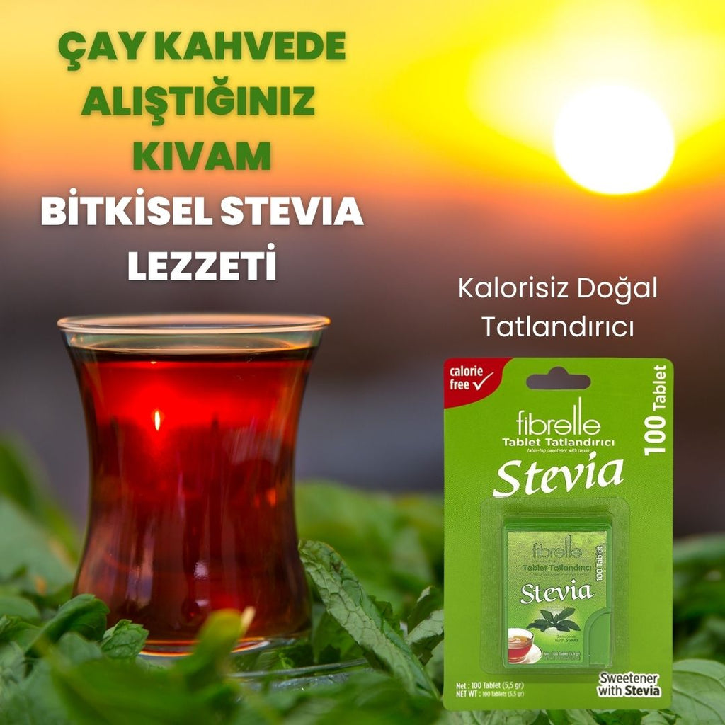Fibrelle Cep Boy Stevialı Tablet Tatlandırıcı (100' lü)