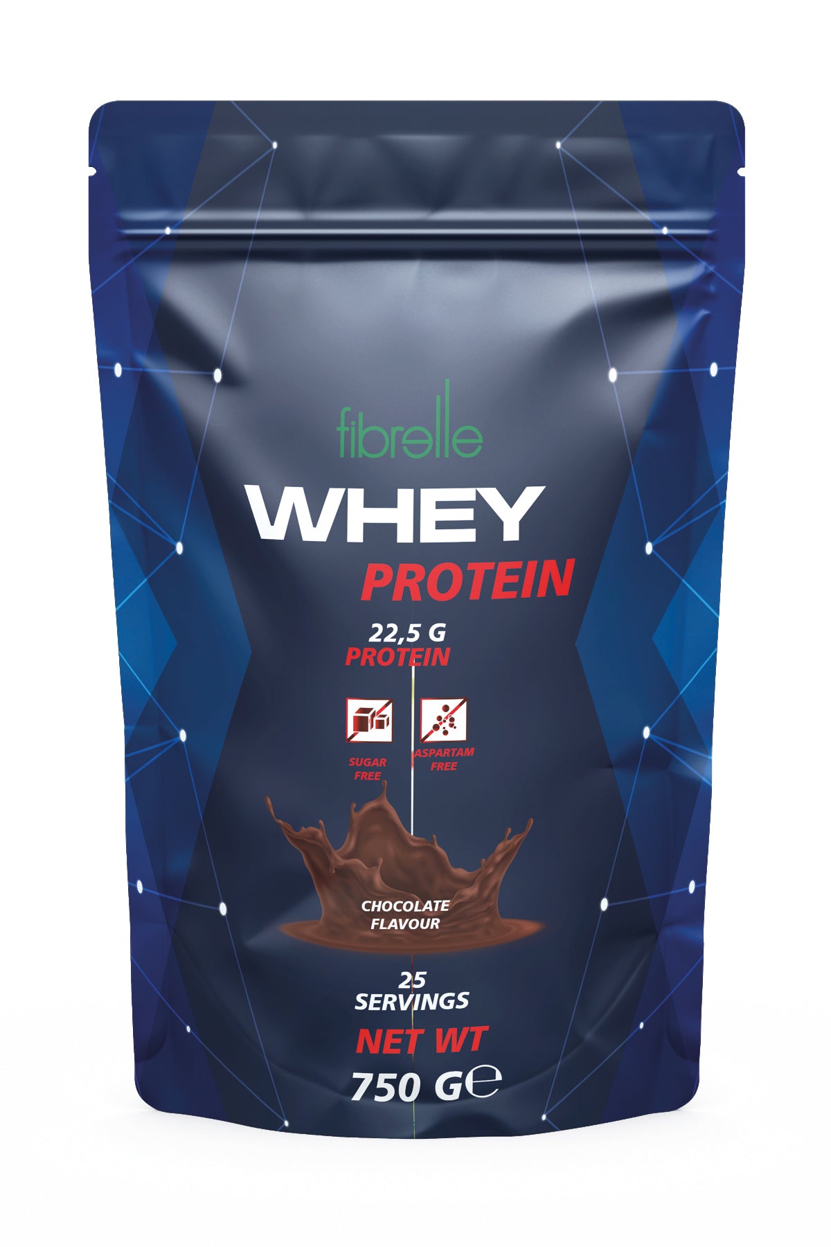 Fibrelle Whey Protein Çikolata Aromalı 750 g Protein Tozu – 25 Servis