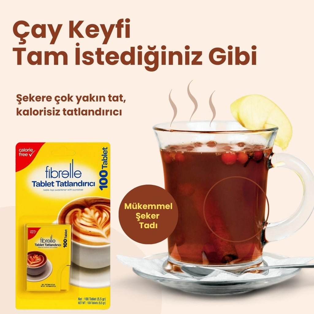 Fibrelle Cep Boy Tablet Tatlandırıcı (100' lü)