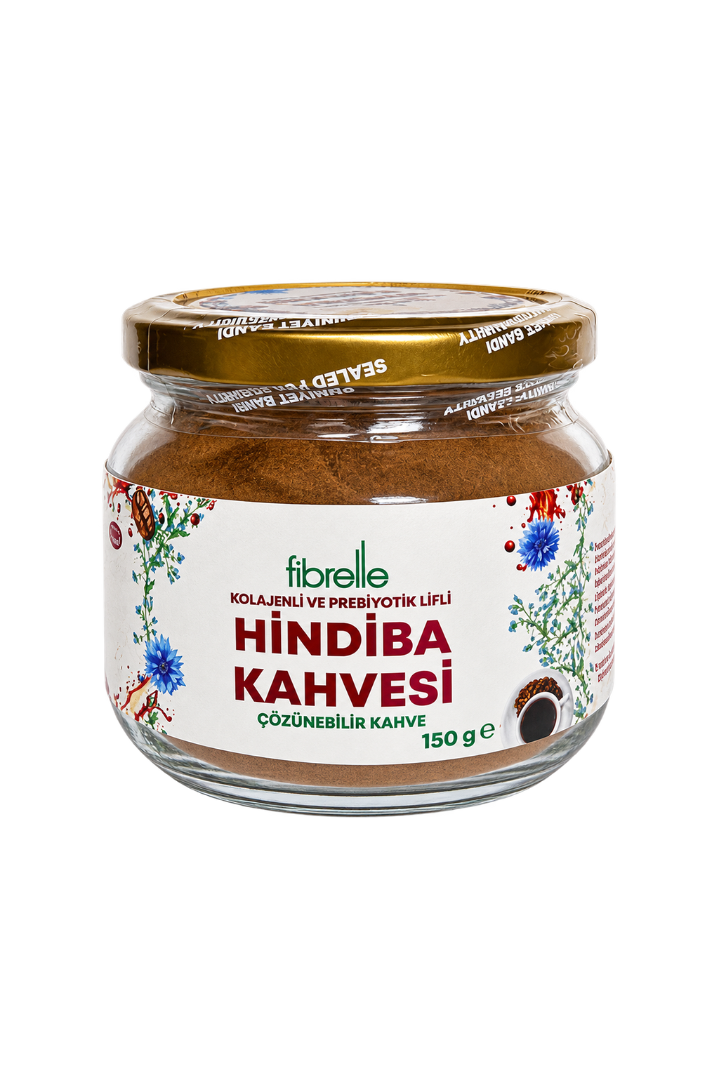 Fibrelle Kolajenli ve Prebiyotik Lifli Hindiba Kahvesi 150 g Kavanoz