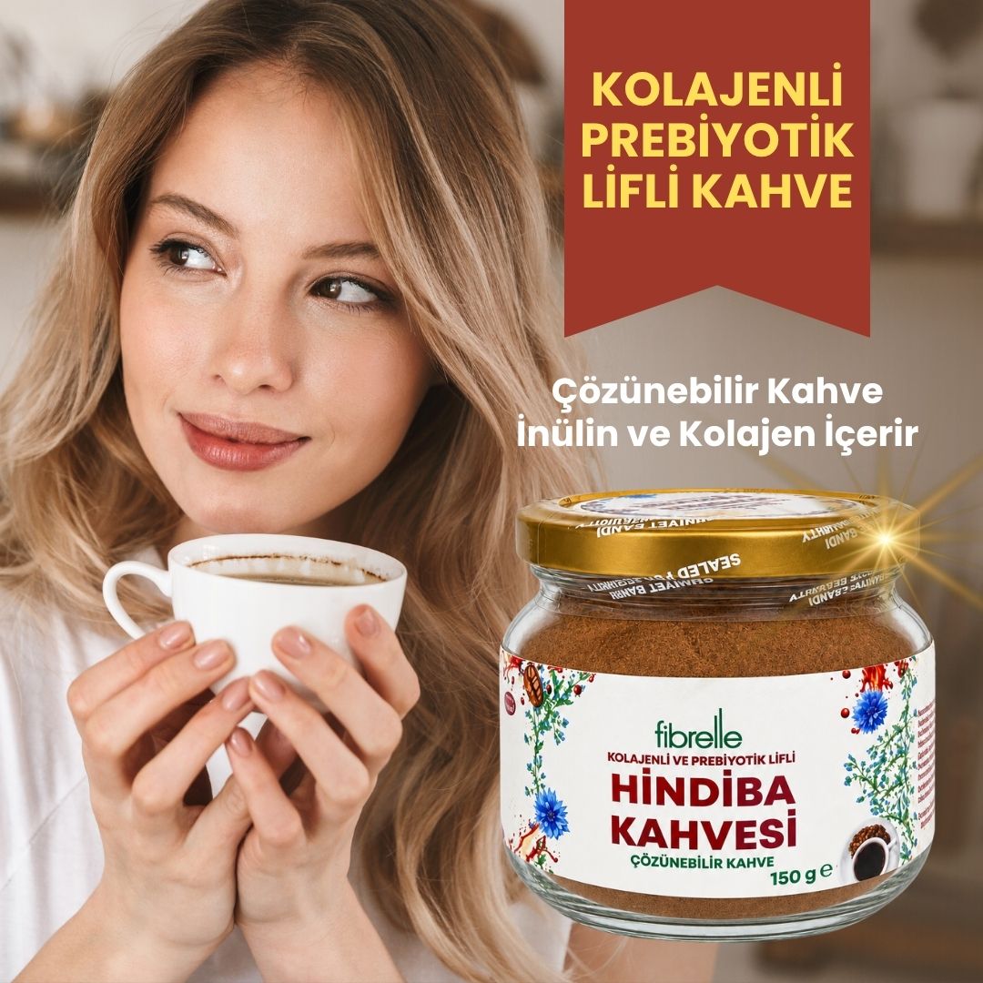 Fibrelle Kolajenli ve Prebiyotik Lifli Hindiba Kahvesi 150 g Kavanoz