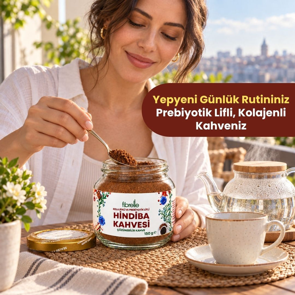 Fibrelle Kolajenli ve Prebiyotik Lifli Hindiba Kahvesi 150 g Kavanoz