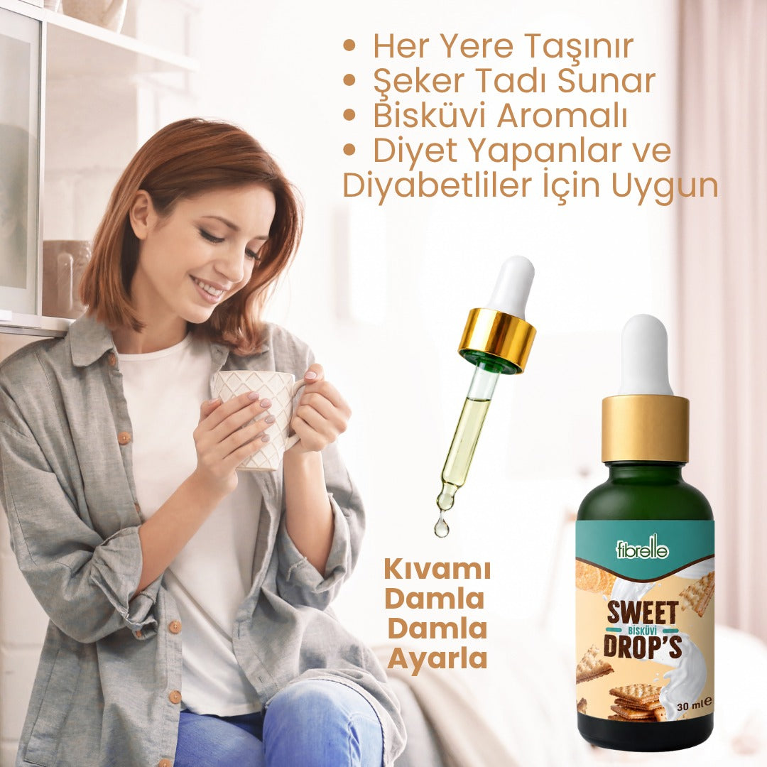 Fibrelle Bisküvi Aromalı Sıvı Tatlandırıcı - 30ml