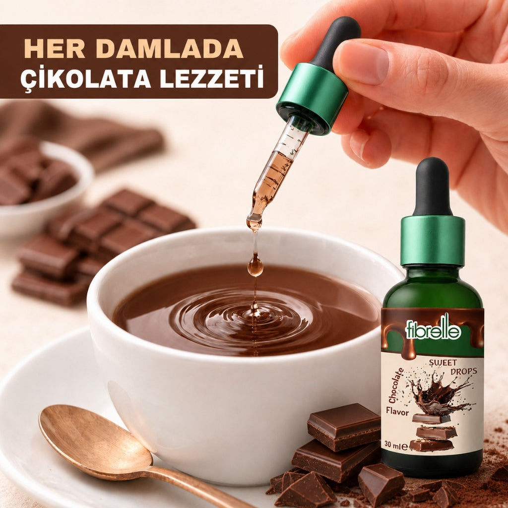 Fibrelle Çikolata Aromalı Sıvı Tatlandırıcı - 30ml