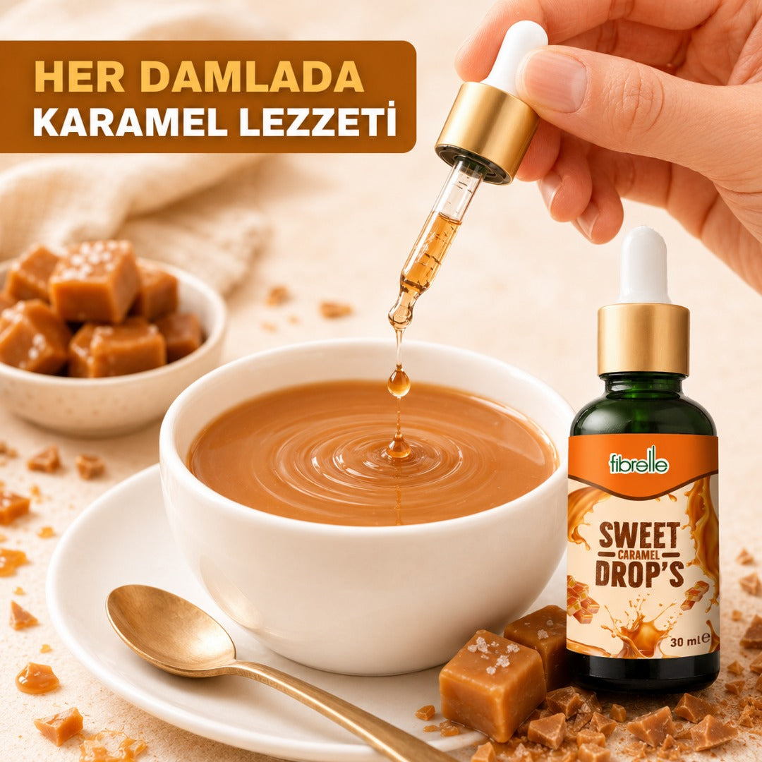 Fibrelle Karamel Aromalı Sıvı Tatlandırıcı - 30ml